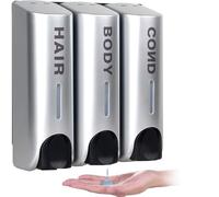 Sonhomay 350ml Soap Dispenser No Drilling Wall Mounted Shower Soap Dispenser Shower Gel Shampoo Dispenser for Home Hotel Restaurant