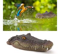 Sonhomay Floating Alligator Head Float Alligator Fake Crocodile Head Pool Accessories for Pond Gator Decoration for Garden Water Protection