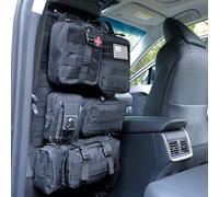 Sonhomay Tactical Seat Back Organizer Storage Hanger Bag Tactical Molle Vehicle Panel with 5 Detachable Storage Pouch Tactical Vehicle Panel Organizer fits for All Vehicel L 21.7 x W 14.6