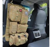 Sonhomay Tactical Seat Back Organizer Storage Hanger Bag Tactical Molle Vehicle Panel with 5 Detachable Storage Pouch Tactical Vehicle Panel Organizer fits for All Vehicel L 21.7 x W 14.6