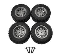 SONHWNGE 5mm Hex MN99S Rubber RC Wheels for MN98 MN82 for WPL C24-1 B36 D12 C64 D74-1 Off Road Car Upgrade, High-Performance RC Tire 75mm