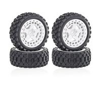 SONHWNGE RC Car Part 4pcs 69mm Rubber Tire With Platic Wheel Rim Tyre for Arr-ma 1/18 for Typhon GROM 2S RC Car Upgrade Parts(Brown)