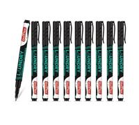 SONI OFFICE MATE Fine Tip Laundry Markers - Fabric Marker, Waterproof, Fade-Resistant, 1.09 mm Tip, For Uniforms, Bags & Labels, (Black, Pack of 10)