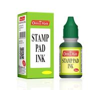 Soni OfficeMate 15ml Stamp Pad Refill Ink - Green | Easy-to-Use | Long-Lasting Impressions, Quick-Drying, Smudge-Free | Ideal for Office, School, Craft & DIY Use | Pack of 10