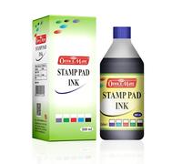 Soni Officemate Stamp Pad Ink - Blue, 500ml, Pack of 1 - Liquid Form, Safe & Eco-Friendly - Ideal for Stamp Pads