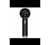 Sonia Linens Home Basic N68 Unique 100 Speed Levels Handheld Portable Fan With Digital Display USB Charging (Black)