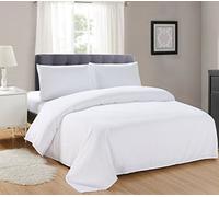 Sonia Linens Home Basic Super Soft Brushed Microfibre Duvet Cover Set - Non Iron Breathable Hypoallergenic Zippered Duvet Cover & Pillowcase Set(Single White)
