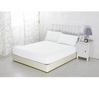Sonia Moer Super Soft Brushed Microfibre Fitted Sheet - Non Iron Breathable Hypoallergenic Bottom Sheet with Strong Elastic Hem- King/White
