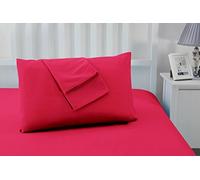 Sonia Moer Super Soft Brushed Microfibre Pillowcases - Non Iron Breathable Hypoallergenic Pillowcases set of 2- Red