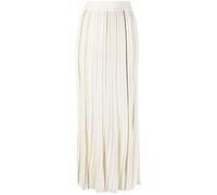 Sonia Rykiel striped pleated maxi skirt - White 36-38