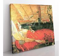 Sonia Vol.1 by Walter Gramatte Classic Painting Canvas Wall Art Print Ready to Hang, Framed Picture for Living Room Bedroom Home Office Décor, 35x35 cm (14x14 Inch)