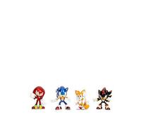 Jada SONIC THE HEDGEHOG 2.5" 4-Pack Wave 1 Die-cast Figures, playset, gift pack. Display,collect and play toys for Kids and Adults