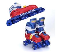 Sonic 2in1 Kids Roller Skates, Transform from Quads to Inlines Skates, Durable Hardshell Boot, LED Wheels for Quads and Inlines, ABEC-7 Carbon Steel Bearings, US Size 12-2