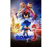 Sonic 3 2024 Movie Poster A5 A4 A3 A2 A1 Maxi Print Bedroom Home Decor Room Cinema Film Gift 2930 (A4-21 x 29.7cm)