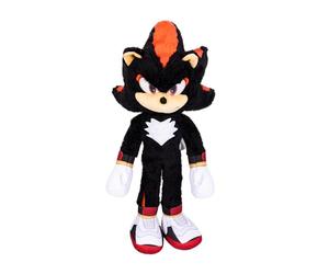 Sonic 3 Movie Shadow Deluxe Plush by Jakks Pacific, Stands 33 cm Tall, Officially Licensed by Sonic the Hedgehog Movie 3, Great Gift for Boys/Girls, Suggested for Ages 3+, Black