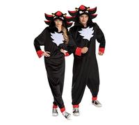 Sonic 3 Sonic Movie Shadow Fancy Dress Jumpsuit for Adults, Officially Licensed by Disguise, Inspired Movie, Includes Detailed Fabric Hood, Soft Fabric, Size S/M