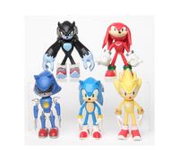 (Sonic 5pcs The Hedgehog Action Figures) Sonic The Hedgehog Action Figures Doll Model Collectible Toys Kids Gifts