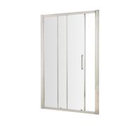 8mm Safety Glass Single Sliding Shower Door Bar Handle Chrome 1400mm Balterley Silver One Size