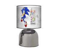 SONIC - BEDSIDE TOUCH LAMP - BOYS BEDROOM LIGHT / LAMP SHADE - MAINS OPERATED (UK PLUG)