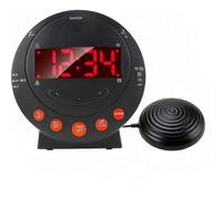 Sonic Boom Extra-Loud Alarm Clock with Bed Shaker - 3 Alarm Modes: Ring, Vibrate, Ring+Vibrate, USB Ports & Charging
