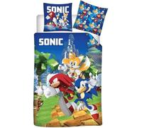 Sonic Boy Single Duvet Cover 135x200 + Pillowcase Knuckles & Tails