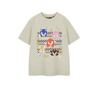 Sonic Boys Grey Short-Sleeved T-Shirt | Squad Gamer Graphic Tee | Kids Retro Apparel | Classic Video Game Merchandise for Boys & Teens