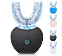 Sonic Brush Electric Toothbrush, Ultrasonic Tooth Cleaner, U-Shaped Electric Toothbrush 360° Deep Clean Teeth, Teeth whitening Brush with Timer & Wireless Charging for Adult