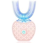 Sonic Brush V5 Toothbrush, 360° Automatic Cleaning Toothbrush, Ultrasonic Wireless Electric Tooth for Kids Adults, Food Grade Silicone Brush Head(Pink)