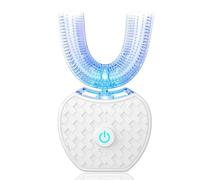 Sonic Brush V5 Toothbrush: 360° Automatic Ultrasonic Cleaning for Kids & Adults | Wireless Electric Toothbrush with Food-Grade Silicone Brush Head (White)