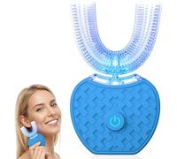 Sonic Brush V5 Toothbrush,360° Ultrasonic U-Shaped Electric Toothbrush Deep Clean Teeth,Whitening & Gum Care (Blue)