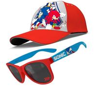 Sonic Cap and Sunglasses Set for Boys - Official Kids Summer Hat with UV400 Sunglasses - Adjustable Fit for Ages 3-8 - Sonic Gifts for Kids