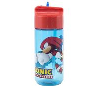 Sonic Characters Childrens Tritan Reusable Drinking Bottle 430ml - Holiday, Back to School Lunch Kids BPA free Plastic (Sonic)