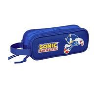 SONIC - Children's Double Pencil Case, Children's Pencil Case, Ideal for School Ages, Comfortable and Versatile, Quality and Resistance, 21 x 6 x 8 cm