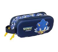 Sonic City - Double 3D Pencil Case, Children's Pencil Case, Ideal for School Age Children, Comfortable and Versatile, Quality and Resistance, 21 x 6 x 8 cm, Blue, M, Casual