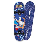 Sonic Deluxe Kids Beginners Skateboard Officially Licensed Graphics Durable 7-Ply Deck Smooth PVC Wheels Offering Enhanced Stability Balance and Coordination Development Age 5+