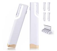 Sonic Dermaplane Razor for Women Face - Rechargeable Sonic Dermaplaning Tool with 5 Blades, Facial Hair Remover for Peach Fuzz & Eyebrows, At-Home Facial Kit for Instant Smoothness（white）