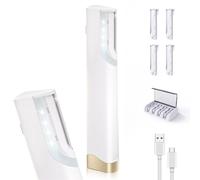 Sonic Dermaplane Razor for Women Face - Rechargeable Sonic Dermaplaning Tool with 5 Blades, Facial Hair Remover for Peach Fuzz & Eyebrows, At-Home Facial Kit for Instant Smoothness（white）