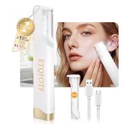 Sonic Dermaplaning for Women Face 【Ultrasonic Precision Hair Removal】Rechargeable dermaplane razor for women face 【Gentle Exfoliation】3-speed adjustment & White LED Light,10 Replacement Blades