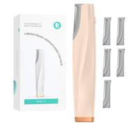 Sonic Dermaplaning Tool for Face - Rechargeable Dermaplane Razor with 6 Refill Dermablades, Facial Hair & Peach Fuzz Remover for Women (Pink)