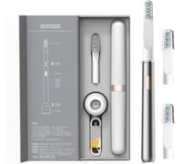 Sonic Electric Toothbrush for Adults, 3 Cleaning Modes, 32000 Vibrations Per Minute, IPX7 Waterproof Rechargeable Toothbrush with Travel Storage Case, Long-Lasting 6-8 Weeks Battery (Gray)