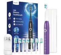 Sonic Electric Toothbrush for Adults and Kids - Sonic Toothbrush with 8 Toothbrush Heads and 5 Modes, 120 Days Battery Life, 50000 VPM, Travel Case and Wall Holder, 2 Minute Timer, USB C