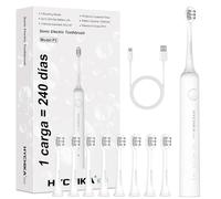 Sonic Electric Toothbrush for Adults - Electric Toothbrush with 240 Days Battery Life at 2500 mAh, 8 Brush Heads, 3 Modes with 2-Minute Timer, IPX7 Waterproof, Gift for The Family