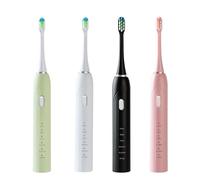 Sonic Electric Toothbrush for Adults, Rechargeable Ultrasonic Tooth Brush with Multiple Cleaning Modes, Soft Bristle Heads, Smart Timer, Long Battery Life, Waterproof Travel Friendly (Black)