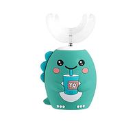Sonic Electric Toothbrush - U-Shaped Design, IPX7 Waterproof, 360° Gum Care & Auto Timer - Teeth Whitening for Children (Green)