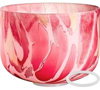 Sonic Energy 10 Inch Crystal Singing Bowl - 432 Hz, C4 Tone, Marble Root Chakra - For Meditation, Yoga, Sound Healing - Includes Silicone Ring (MCSB10C)