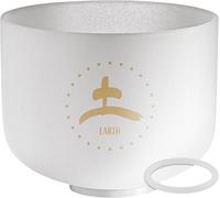 Sonic Energy 10 Inch TCM Crystal Singing Bowl - Element Earth, 256 Hz - For Meditation, Therapy, Qi Work - Includes Silicone Ring (TCMCSB10-E)