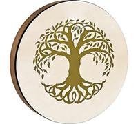 Sonic Energy 16“ Hand Drum - Tree of Life design - Wooden Frame Drum for Meditation, Sound Journeys, Percussion - Shamanic instrument with goat skin (HD16WB-TOL)