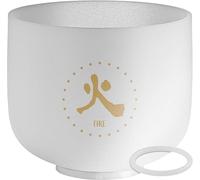 Sonic Energy 8" TCM Crystal Singing Bowl - Element Fire 384Hz - For Meditation, Therapy, Qi Work - Includes Silicone Ring (TCMCSB8-F)