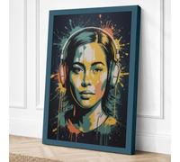 Sonic Energy Canvas Wall Art Print 24x16 Inch | Ready to Hang, Gallery Wrapped, Fade-Resistant Inks, Securely Packaged, UK Made