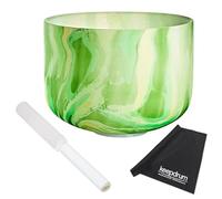 Sonic Energy MCSB10-F Crystal Singing Bowl Heart Chakra Green + Grater + Keepdrum Microfibre Cloth